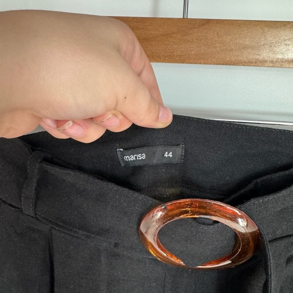 Marisa Built In Belt High Rise Ankle Cut Wide Leg Pants - Picture 4 of 4